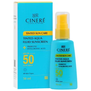 ضد آفتاب فلوئید رنگی سینره با SPF 50 مناسب انواع پوست حجم 50 میلی لیتر
